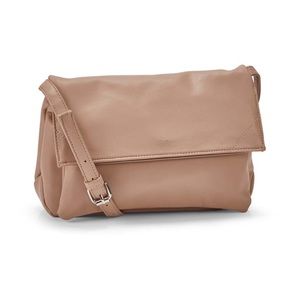 CoLab Harlow foldover crossbody bag - nude color